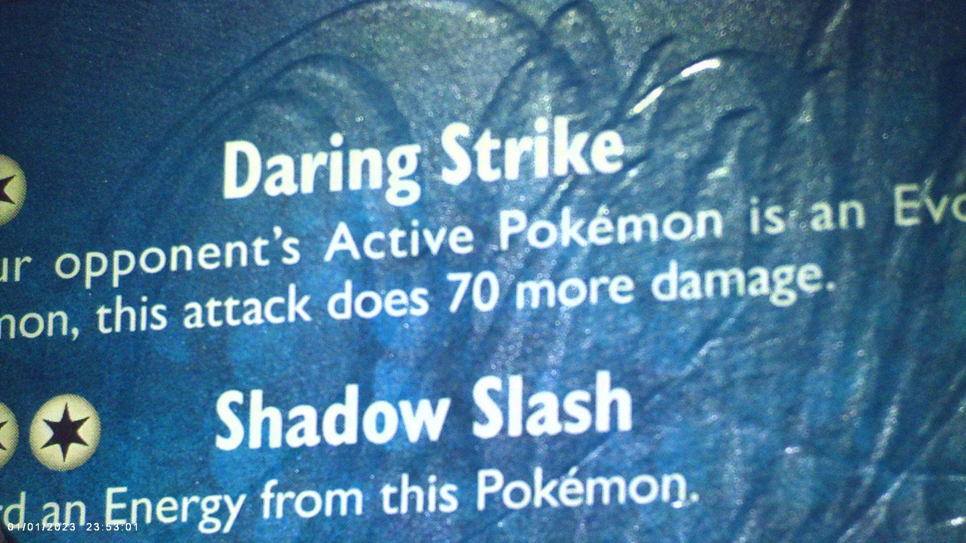 Continuous rolling dent on a card surface